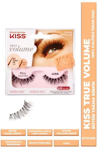 Kiss Bütün Takma Kirpik %100 İnsan Saçı - Kiss